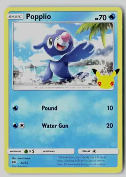 Popplio 023/025 Promo McDonald's 25th Anniversary Promos Pokemon NM - Image 1