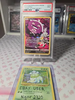 2019 POKEMON SUN MOON COSMIC ECLIPSE KOFFING FULL ART SECRET RARE 243/236 PSA 9 - Image 2