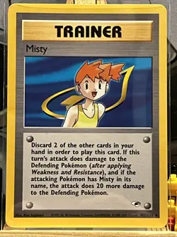 Pokemon TCG Misty 102/132 Gym Heroes WOTC! Non Holo Rare! VLP/NM! - Image 2