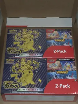 POKEMON TCG | Surging Sparks Costco Exclusive 2-Pack (ETB + Bundle, Sealed New) - Image 1