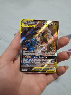 Pokemon TCG Reshiram & Zekrom GX Tag Team Holo Card Cosmic Eclipse - Image 1