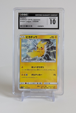 Pikachu Pokemon 2019 Japanese Dream League 016/049 CGC GEM MINT 10 - Image 1