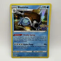 Pokemon TCG Blastoise 017/078 Holo Rare Pokemon GO NM / LP - Image 1