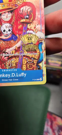 Monkey.D.Luffy (2nd Anniversary Stamped Promo) P-043 One Piece Promotion Card - Image 5