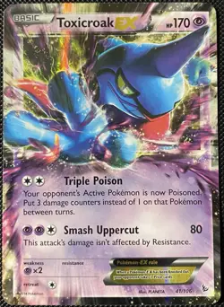 Toxicroak EX 41/106 Flashfire Holo - Pokemon Card - Image 1