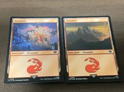 MTG Basic land (Foil) English Lord of the Rings NM 10 Card Land Set - Image 5