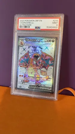 Pokemon TCG Charizard EX Obsidian Flames Ultra Rare Holo Card 215/197 PSA 9 - Image 1