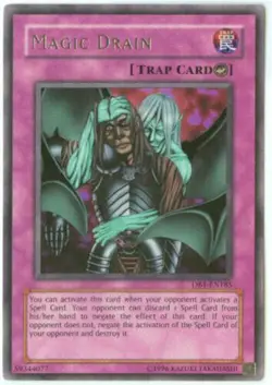 Yu-Gi-Oh Card - DB1-EN185 - MAGIC DRAIN (rare) - Near Mint Condition - Image 1