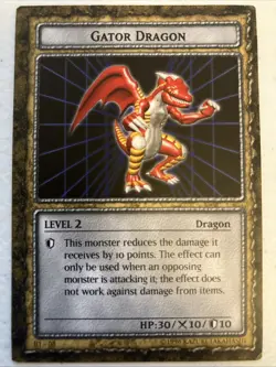 Gator Dragon Yu-Gi-Oh! Dungeon Dice Monsters Trading Card - Image 1