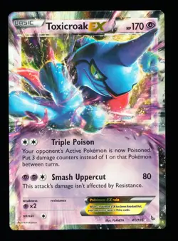 * * 1x Toxicroak EX 41/106 x1 * * Flashfire Pokemon LP Lightly Played - Image 1