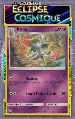 Kirlia Reverse - SL12:Eclipse Cosmique - 81/236 - Carte Pokemon Neuve Francaise - Image 1