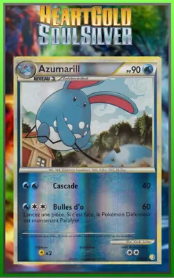 Azumarill Reverse - HeartGold and SoulSilver - 2/123 - Carte Pokemon Francaise - Image 1
