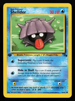 Shellder 54/62 Common 1st Edition Fossil Pokemon Card - Image 1