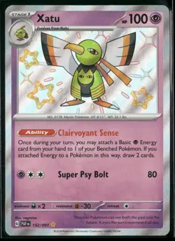 Xatu 152/091 Shiny Rare Paldean Fates Pokemon Near Mint - Image 1