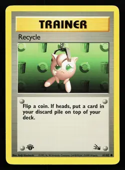 Recycle 61/62 Common 1st Edition Fossil Pokemon Card - Image 1