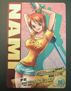 NAMI - 2011 Carddass One Piece - No.01-07 C Orange Shirt AR Vintage Japanese - Image 1