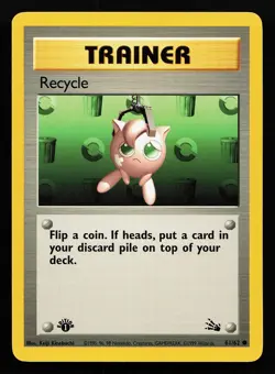 Recycle 61/62 Common 1st Edition Fossil Pokemon Card - Image 1