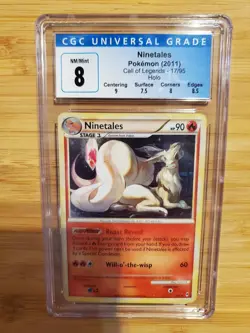 Pokemon Card Holo Ninetales 17/95 - Call of Legends Graded CGC 8 Subgrades - Image 1