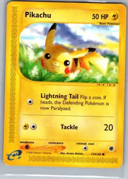 Pikachu 124/165 Non Holo Expedition - Pokemon Card - LP - Image 1