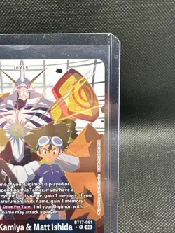 Tai Kamiya & Matt Ishida Alternative Art BT17-081 R Digimon Card Game English LP - Image 3