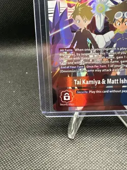 Tai Kamiya & Matt Ishida Alternative Art BT17-081 R Digimon Card Game English LP - Image 4