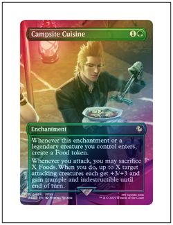 Campsite Cuisine, Borderless Foil - 0464, Final Fantasy Commander, MTG NM - Image 1