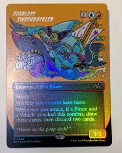 Fearless Swashbuckler (Borderless) Aetherdrift Foil - MTG RARE - Image 1