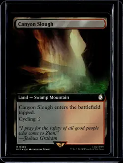 Canyon Slough - 489 - Foil - PIP - NM - MTG Magic the Gathering - Image 1