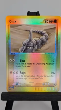 Pokemon Onix EX Sandstorm Reverse Holo Foil Card 71/100 Common NM - Image 2