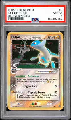 2005 POKEMON EX DELTA SPECIES #9 LATIOS-HOLO PSA 4 - Image 1
