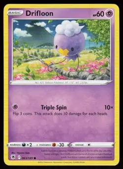 Drifloon 063/189 Common Astral Radiance Pokemon Near Mint - Image 1