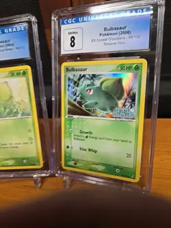 Bulbasaur Bundle Pokemon Crystal Guardians Holo Stamped CGC 8 Fire Leaf CGC 7.5 - Image 3