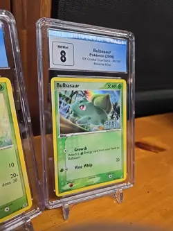 Bulbasaur Bundle Pokemon Crystal Guardians Holo Stamped CGC 8 Fire Leaf CGC 7.5 - Image 4