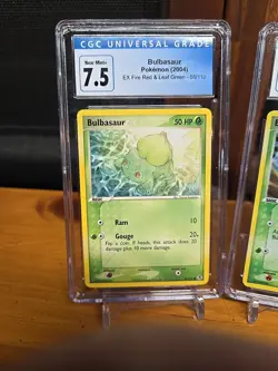 Bulbasaur Bundle Pokemon Crystal Guardians Holo Stamped CGC 8 Fire Leaf CGC 7.5 - Image 5