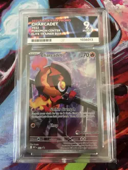Pokemon Charcadet 022 Black Star Promo Pokemon Center ETB ACE 9 MINT - Image 1