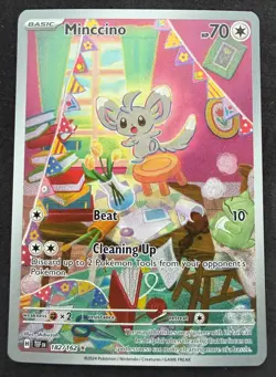 Minccino 182/162 Pokemon Temporal Forces Illustration Rare Near Mint - Image 1