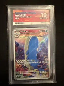 2025 Pokemon SV Journey Together Wailord #162/159 ACE Grading 10 - Image 1