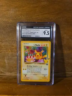 Pokemon 2021 Celebrations Birthday Pikachu Black Star Promo CGC 9.5 - Image 1