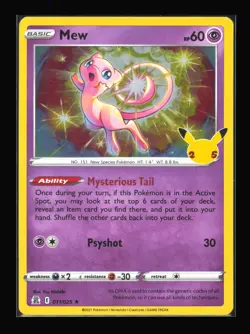 Mew 011/025 Celebrations Holo Rare Pokemon TCG MP - Image 1