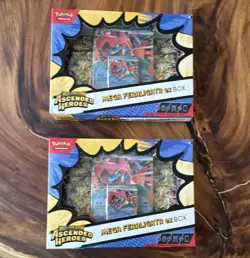 Pokemon Mega Evolution—Ascended Heroes Mega Feraligatr ex Box Lot (2) Booster - Image 1