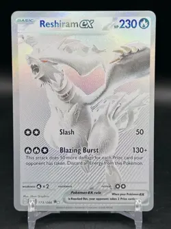 Black White Rare Pokemon Sv: White Flare English NM Reshiram ex 173/086 - Image 1