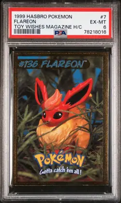 Pokemon Flareon Hasbro Toy Wishes Magazine 1999 POP 1 PSA 6 - Image 1