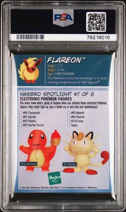 Pokemon Flareon Hasbro Toy Wishes Magazine 1999 POP 1 PSA 6 - Image 2