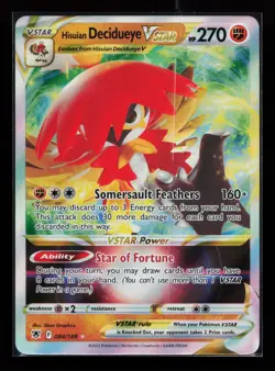 Hisuian Decidueye VSTAR 084/189 Ultra Rare SWSH10: Astral Radiance Pokemon Card - Image 1