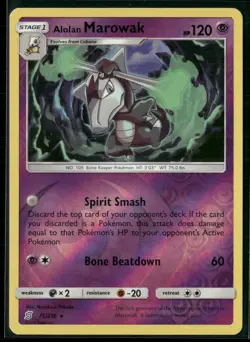 Pokemon - Alolan Marowak 75/236 Reverse Holo Unified Minds LP - Image 1