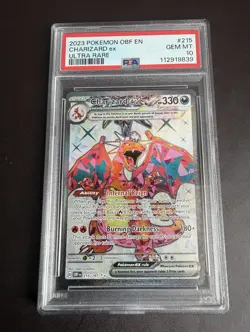 Pokemon TCG Charizard Obsidian Flames Ultra Rare 215/197 PSA 10 - Image 1