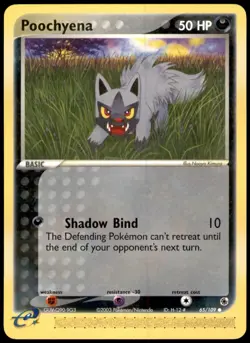 Poochyena 65/109 Common Ruby & Sapphire Pokemon Near Mint - Image 1