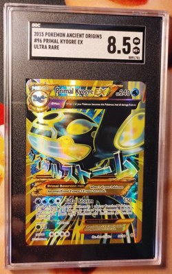 Primal Kyogre EX Shiny Full Art Holo Card SGC 8.5 96/98 XY-Ancient Origins - Image 1
