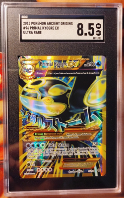 Primal Kyogre EX Shiny Full Art Holo Card SGC 8.5 96/98 XY-Ancient Origins - Image 2