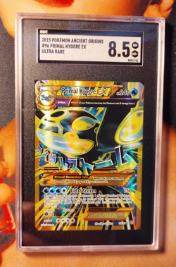 Primal Kyogre EX Shiny Full Art Holo Card SGC 8.5 96/98 XY-Ancient Origins - Image 3